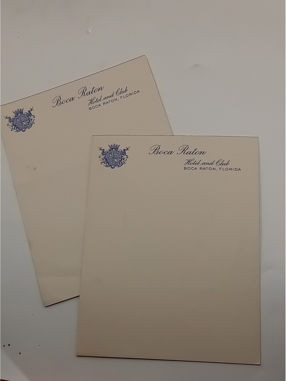 Vintage 1970s Boca Raton Hotel and Club Florida Stationery Paper Pad Lot